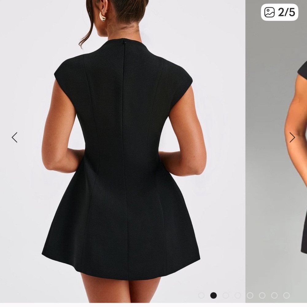 Baby Boo Blazer Style Deep V Fit & Flare Mini Cocktail Dress, Size XXL - Picture 2 of 10